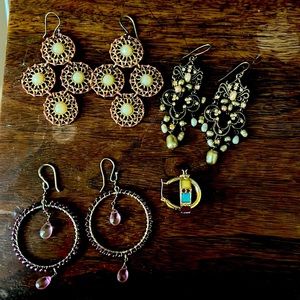 EARRINGS! Lot of 4, 2 Stella & Dot, 2 unknown